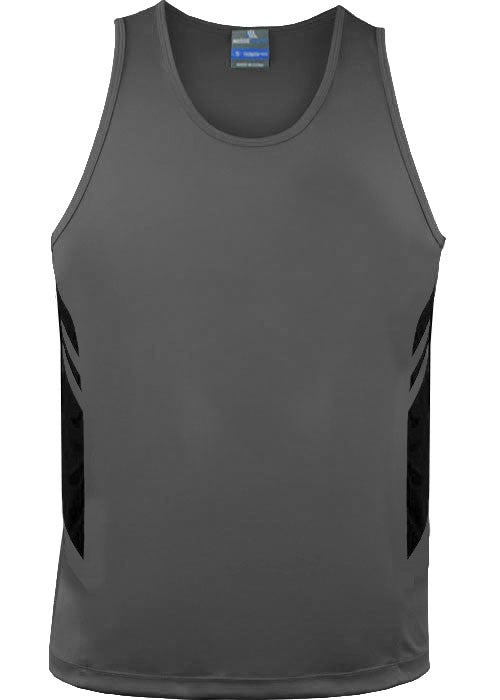 Tasman men’s singlet (Dark) - Workwear Warehouse
