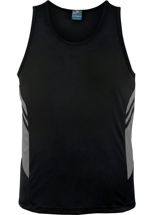 Tasman men’s singlet (Dark) - Workwear Warehouse