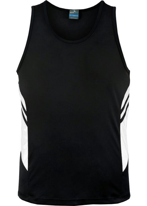Tasman men’s singlet (Dark) - Workwear Warehouse