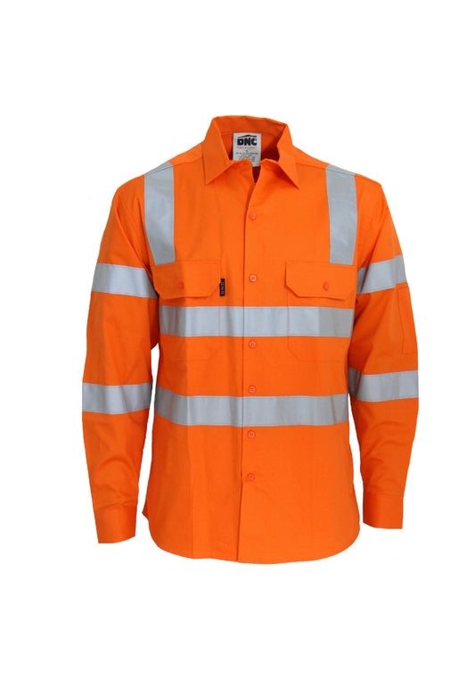DNC Hi Vis 3 Way Cool Breeze VIC Rail Shirt - Workwear Warehouse