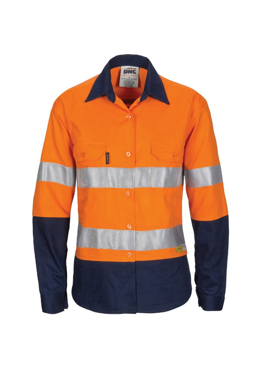DNC Ladies Cool Breeze Shirt with Gusset Sleeve & 3M R/Tape - Workwear Warehouse