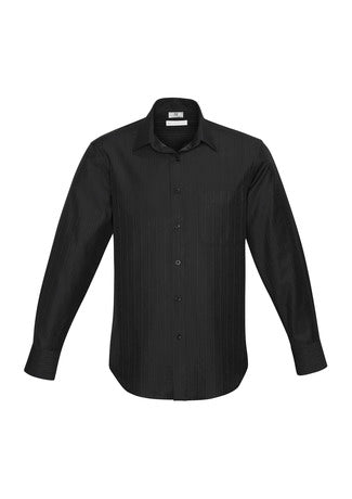 Biz Men's Preston Self Stripe L/S Shirt - Workwear Warehouse