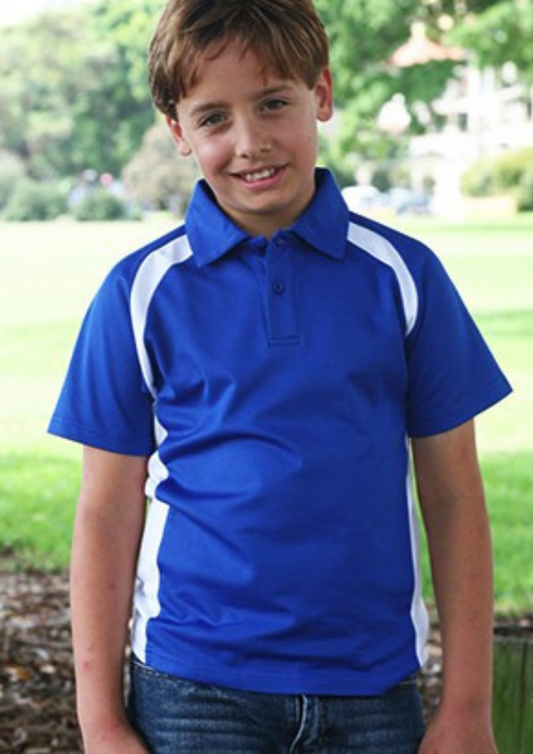 Bocini Contrast Panel Kids Polo (1st 9 Colours)
