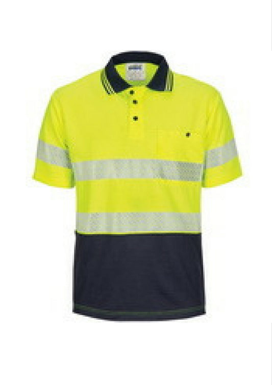 DNC Hi Vis Taped Micromesh Polo - Workwear Warehouse