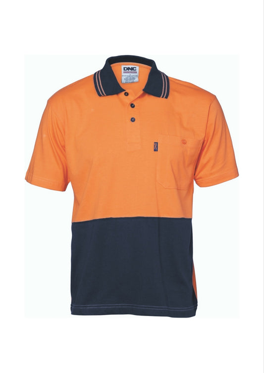 DNC Hi Vis Cool Breeze Cotton Jersey Polo - Workwear Warehouse