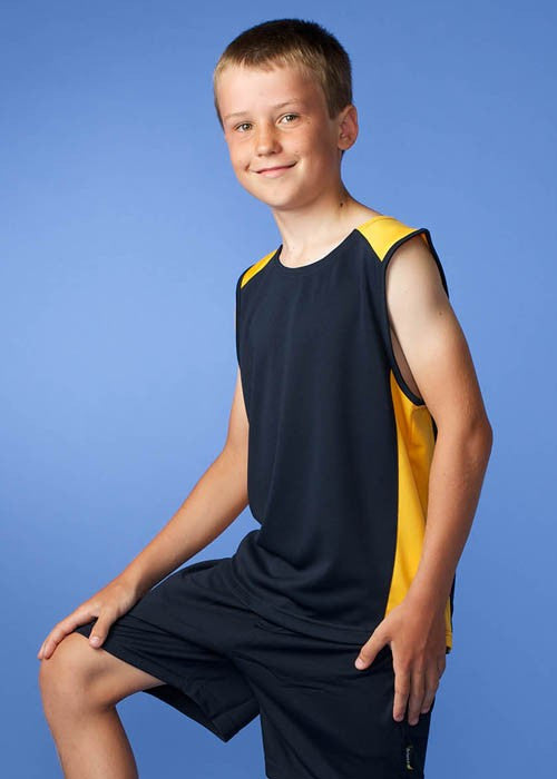 Premier kids singlet (Dark) - Workwear Warehouse