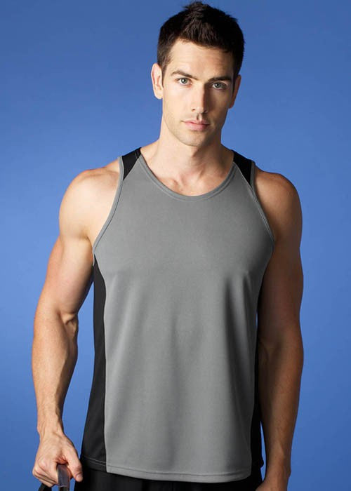 Premier men’s singlet (Dark) - Workwear Warehouse