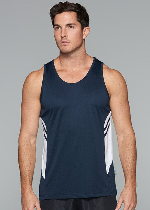 Tasman men’s singlet (Dark) - Workwear Warehouse