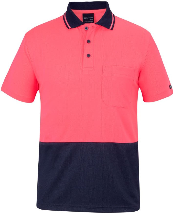 JBs Men's Hi Vis Non Cuff Traditional Polo (1st 7 Colours)