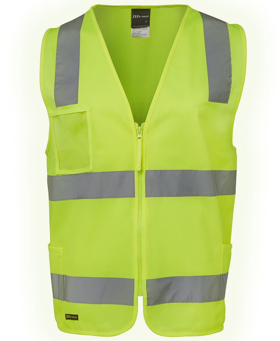 JBs Hi Viz (D&N) Zip Safety Vest - Workwear Warehouse