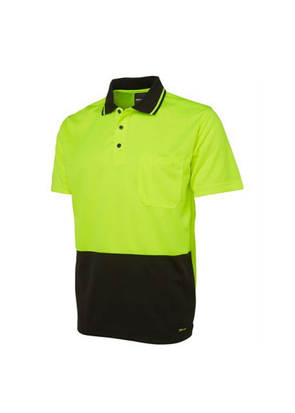 JBs Men's Hi Vis Non Cuff Traditional Polo (Dark Colours) - Workwear Warehouse