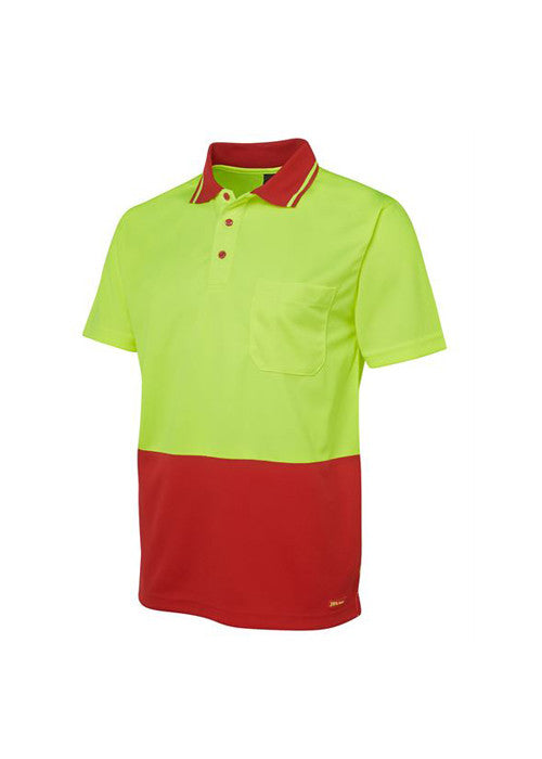 JBs Men's Hi Vis Non Cuff Traditional Polo (Bright Colours) - Workwear Warehouse