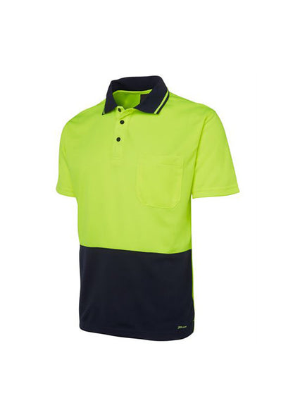 JBs Men's Hi Vis Non Cuff Traditional Polo (Dark Colours) - Workwear Warehouse