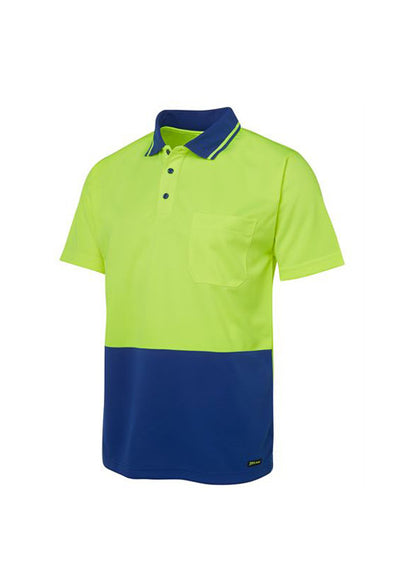 JBs Men's Hi Vis Non Cuff Traditional Polo (Bright Colours) - Workwear Warehouse
