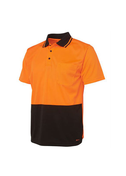 JBs Men's Hi Vis Non Cuff Traditional Polo (Dark Colours) - Workwear Warehouse