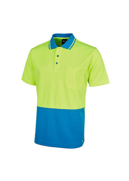 JBs Men's Hi Vis Non Cuff Traditional Polo (Bright Colours) - Workwear Warehouse