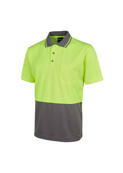 JBs Men's Hi Vis Non Cuff Traditional Polo (Dark Colours) - Workwear Warehouse