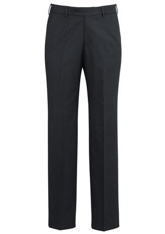 Black flat-front stretch Trousers
