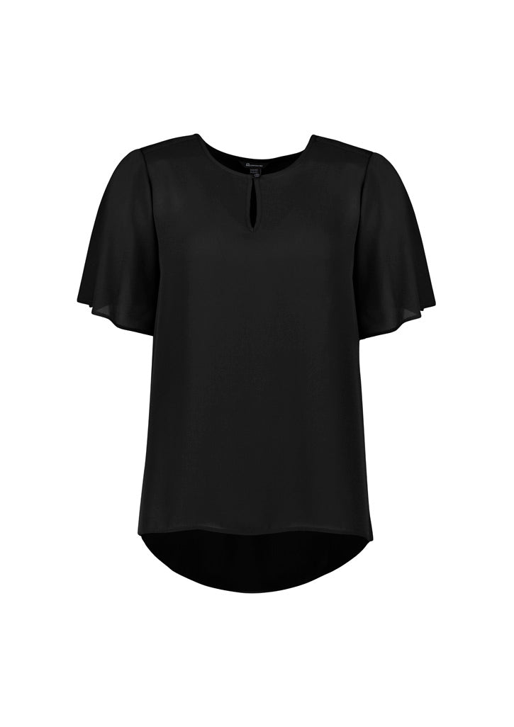 Black short sleeve outlet blouse