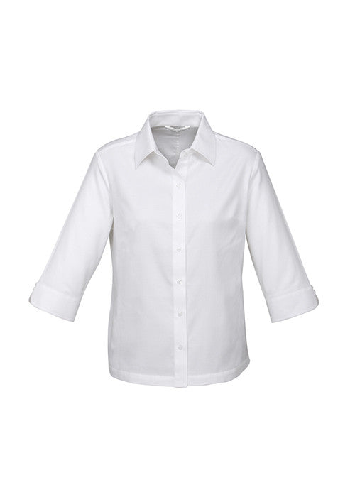 Biz Ladies Luxe Premium Cotton 3/4 Sleeve Shirt - Workwear Warehouse