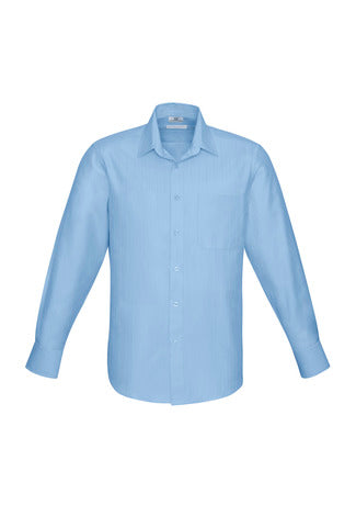 Biz Men's Preston Self Stripe L/S Shirt - Workwear Warehouse