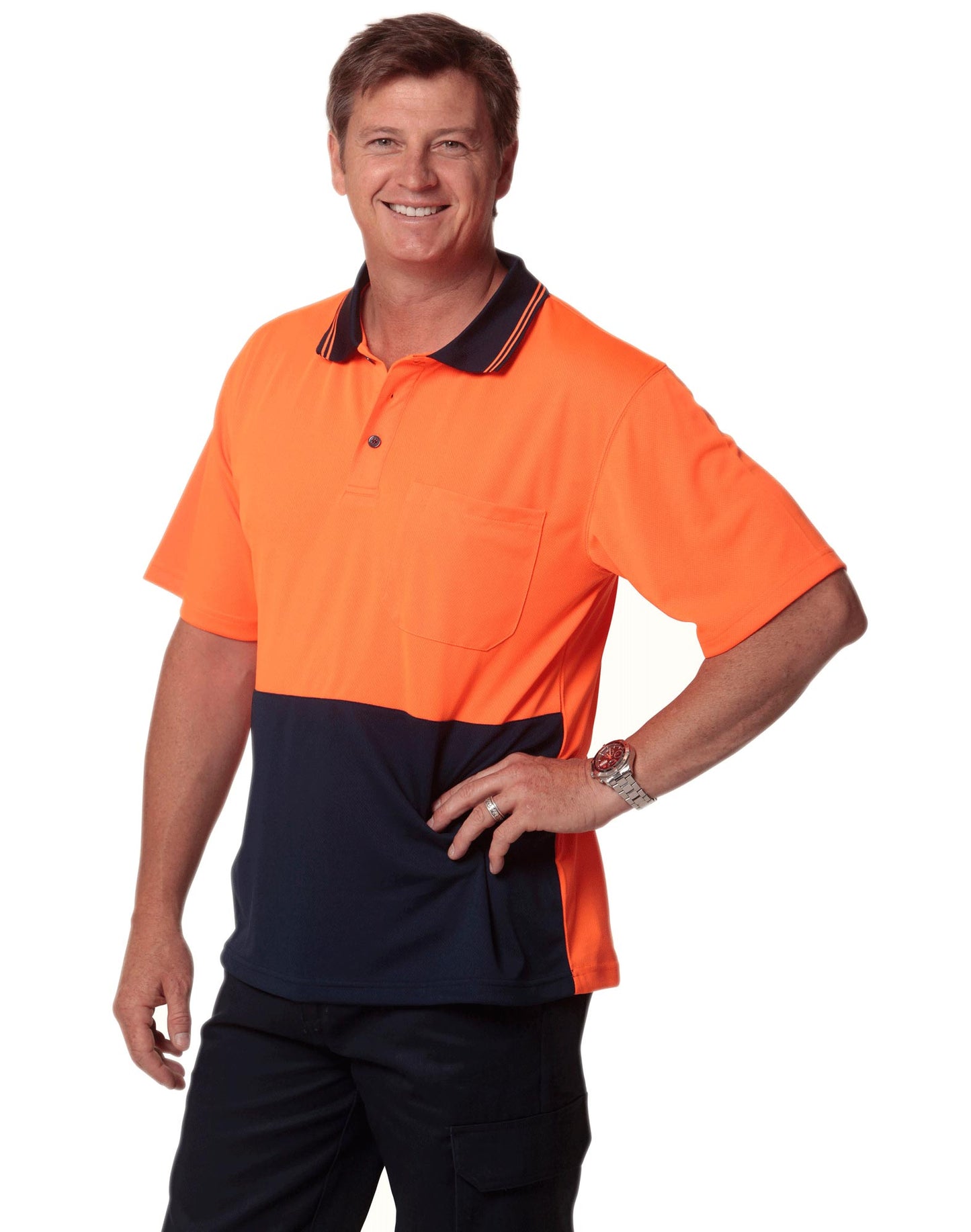 WS Cool Dry Micromesh Safety Polo - Workwear Warehouse