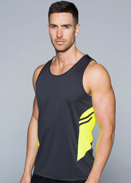 Tasman men’s Hi Viz singlet - Workwear Warehouse